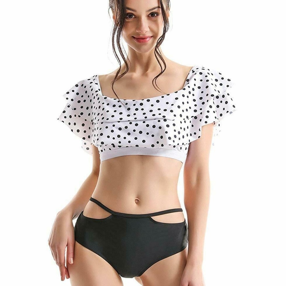 COCOPEAR Women's 2 Piece Off Shoulder Swimsuit